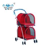 2017 New factory wholesale foldable twin pet stroller